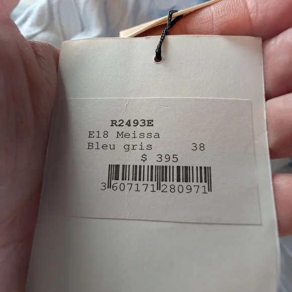 Sandro Meissa Fit And Flare Dress, Women's M/6, Blue/Grey, NWT - Picture 8 of 12